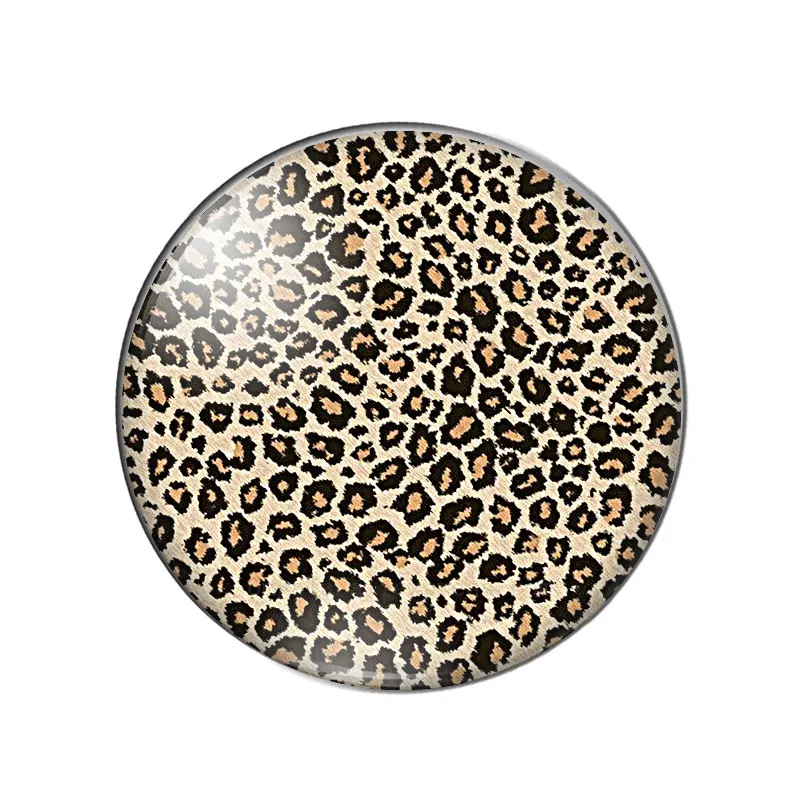 New Animal skin leopard Print Patterns  8mm/10mm/12mm/18mm/20mm/25mm Round photo glass cabochon demo flat back Making findings