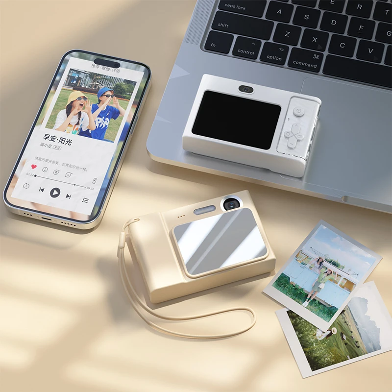 2.4 بوصة للأطفال CCD كاميرا رقمية كاميرا مزدوجة Selfie 1080P 48MP كاميرات الطلاب الرجعية 8X التكبير السفر للأطفال هدية عيد ميلاد #2