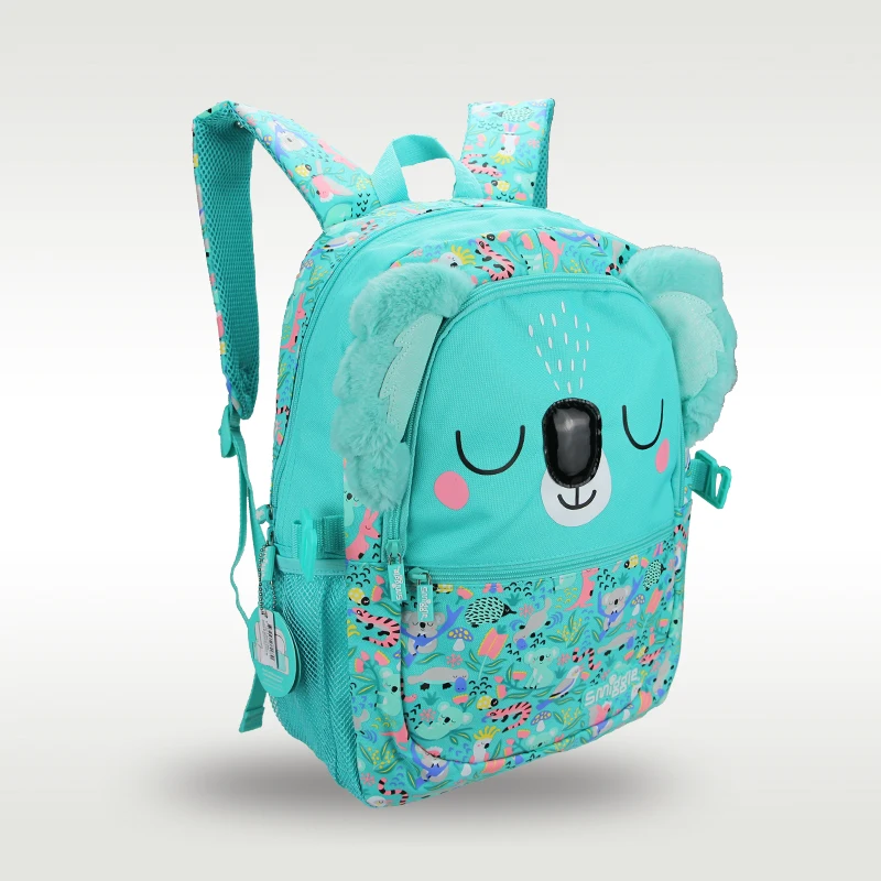 Australia Smiggle original hot-selling children\'s schoolbag girl big backpack green koala kawaii learning stationery 16 inches