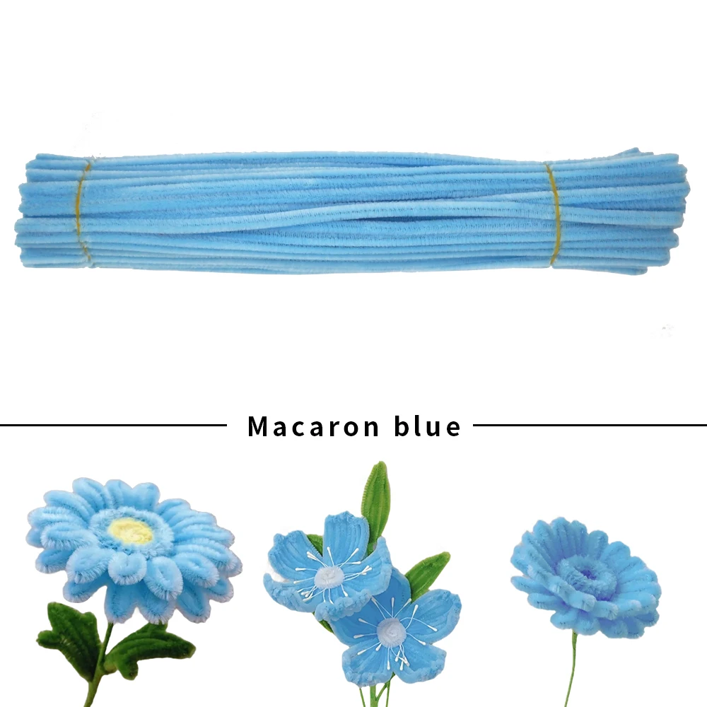 Pijpreinigers 100 Pcs 7 Kleuren Chenille Stengels Voor Diy Ambachtelijke Decoratie Creatieve Schoolprojecten (30Cm X 12 Inch, Macaron Kleuren)