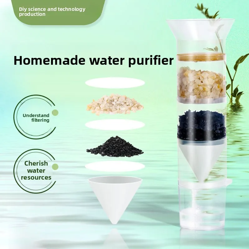 DIY Water Purifier Filter Science Experiment Kit Kids Handmade Assembly Toy Students Water Filtration Principle STEM Education