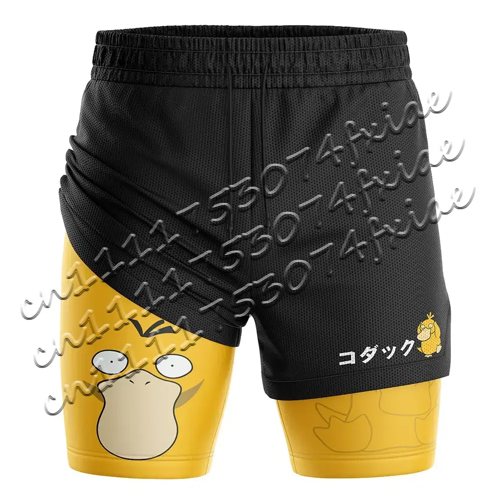 novos-shorts-esportivos-masculinos-femininos-psyduck-pokemon-2-em-1-estampa-de-anime-shorts-de-fitness-respiraveis-​​para-fas-de-pokemon-shorts-de-academia