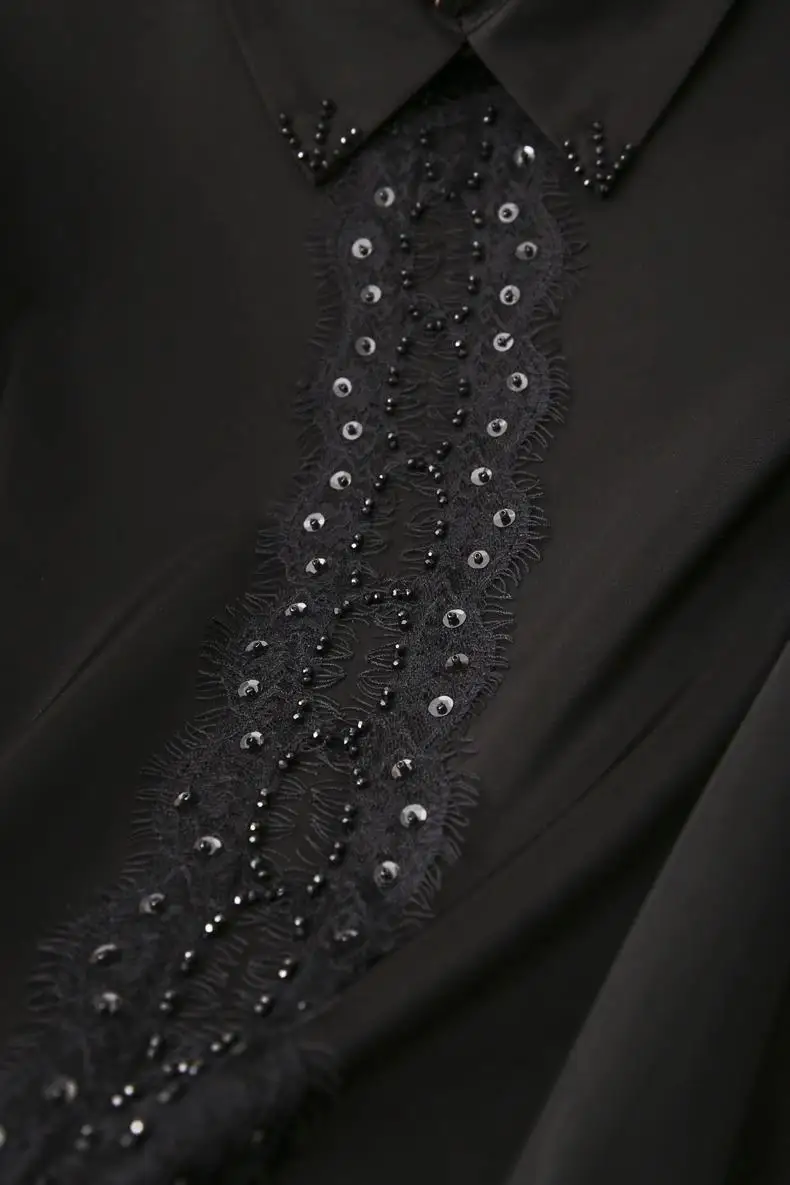 Camicia a maniche lunghe da donna primavera e autunno top in chiffon 2024 Camicia da donna nuova con versatile camicia con temperamento di copertura della pancia