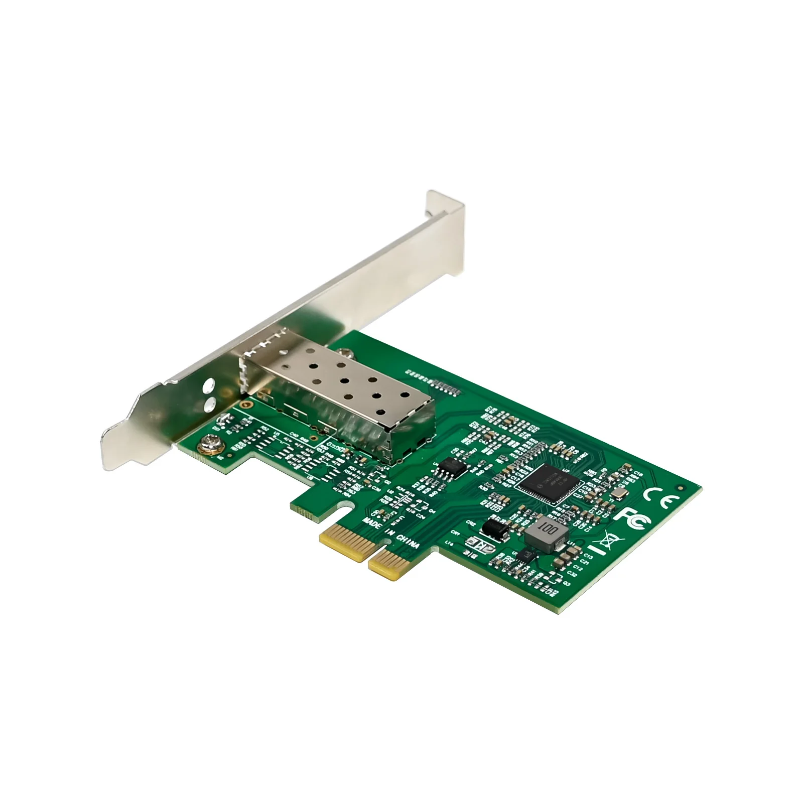 SUNWEIT ST7390 Desktop Networking PCIe X1 I210 Single-1GbE SFP NIC with Wired Interface Internal Green in Stock