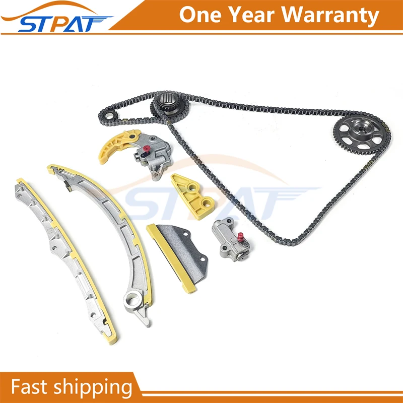 STPAT 14401-R40-A01 14310-R40-A02 14401-PPA-004 Engine Timing Chain Kit for Acura TLX TSX Honda Civic CRV Accord K24 2.4L