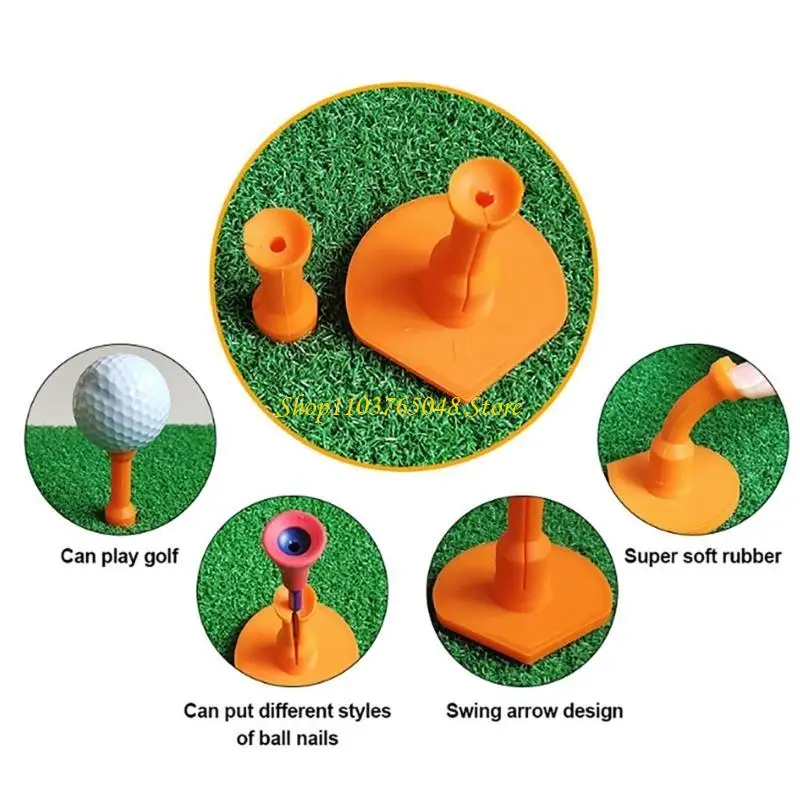 

R53E Opening Golf Tees Indoor and Outdoor Golf Soft Rubber Tees Holder Golf Sports Accessories for Golf Hitting Mats
