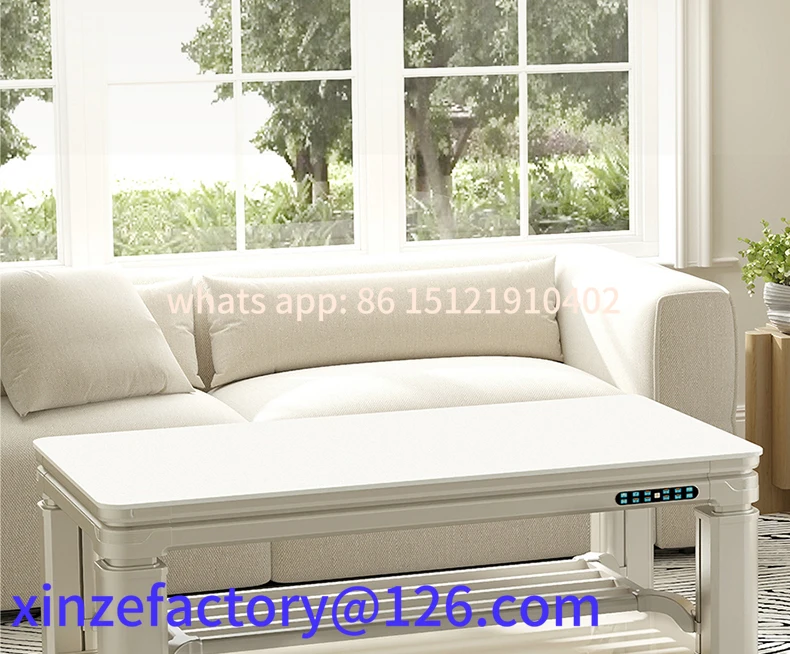 

Customizable electric heating table living room household lift