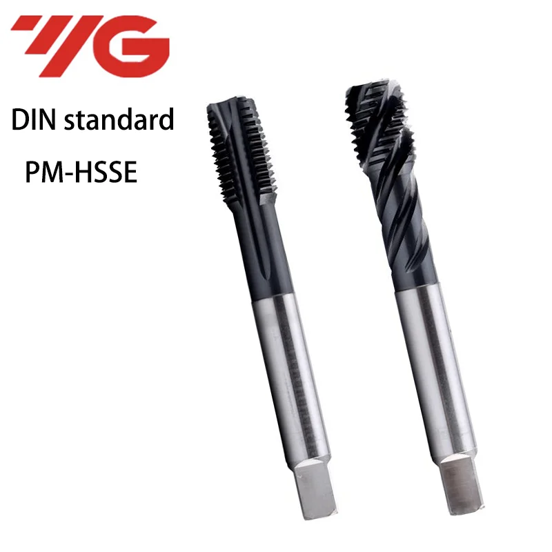 Original Korea YG 1PCS DIN Standard Spiral Fluted Tap Pointed M3M4M5M6M M10M12M14M16M18M20M24M27M30 Machine Screw Thread Taps