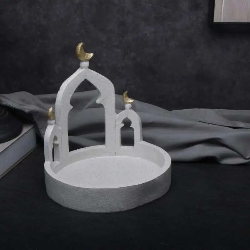 Gold und Weiß Moscheenturm Eid Mubarak Dekore Ramadans Eid Dekore Aufbewahrungsbox 3XUF – Detail 3