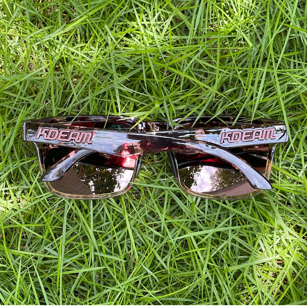 KDEAM Unisex Quadratische Sonnenbrille Polarisierter Blitz Mit Stilvoller Verspiegelter Rosa Sonnenbrille Neue Farben KD332 – Detail 3