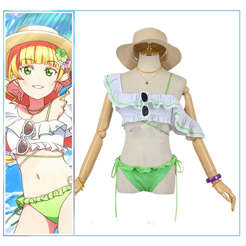 Lovelive Liella Heanna Sumire Cosplay Summer ocean series Sexy Beach Swimwear School Idol member Women Swimsuit D