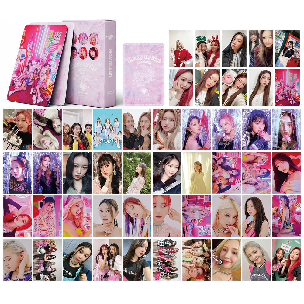 54pcs/set Kpop MOMOLAND READY OR NOT Lomo Cards High Quality HD Photo Album Card Postcard Korean Fashion Photocards