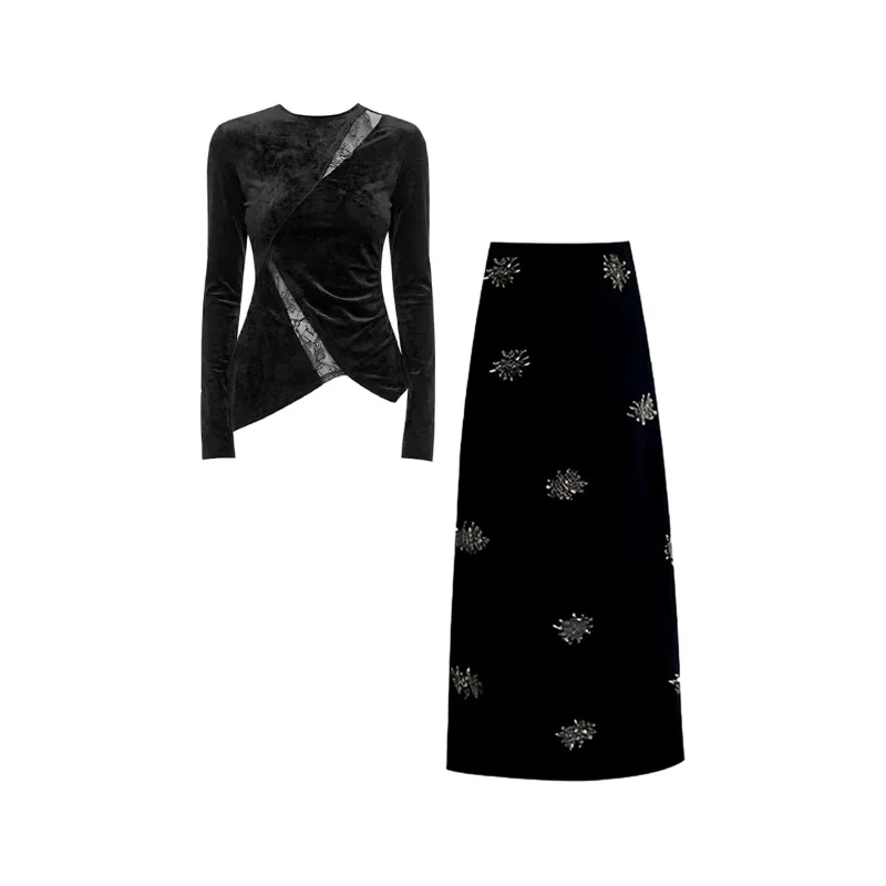 

Slimming Faionable Versatile Women's Skirt Casual Sle mid Waist A-Line Silhouette Polyester Fiber Slim Fit Design