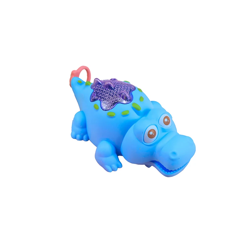 Bonito dos desenhos animados puxar linha crocodilo brinquedos brilhantes novidade educação precoce bebê rastejando crianças criativo relógio brinquedos crianças presente