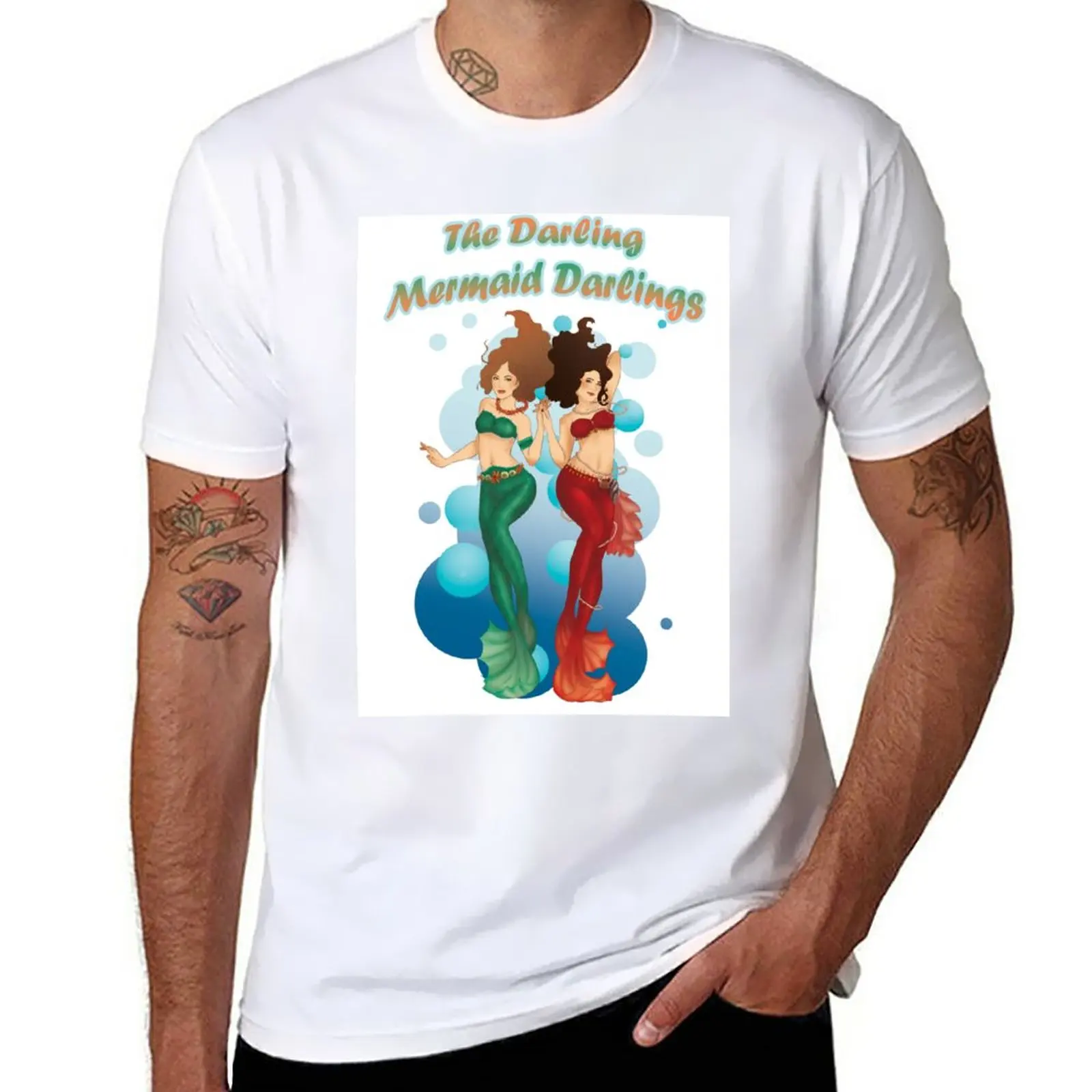 New The Darling Mermaid Darlings! T-Shirt plus size t shirts man clothes vintage clothes Oversized t-shirt clothes for men