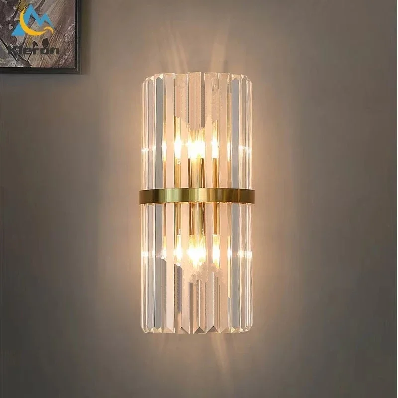 Modern Simple 40CMcrystal LED Wall Lights Living Room Bathroom Study Bedroom Wall Lamp Waterproof Antirust Alloy Room Decor Lamp