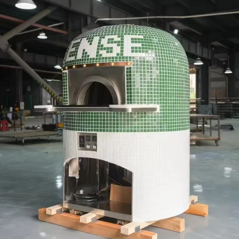Commercial Large Neapolitan Italian Woodfired Brick Burning Clay Outdoor Pizza Oven Both Gas and Wood for Restaurants