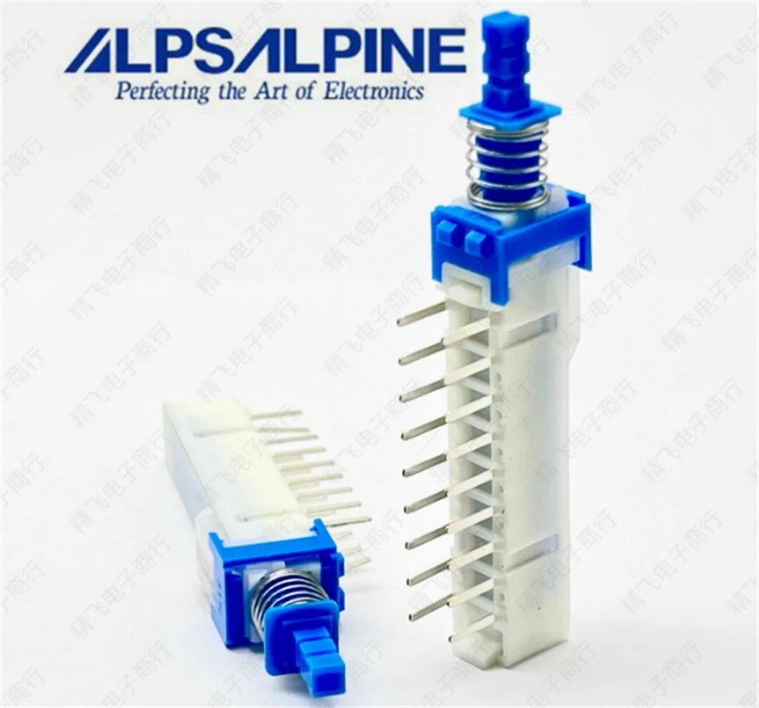 1 PCS Japanese ALPS piano key self-locking switch 2X9 pin amplifier key multi way button