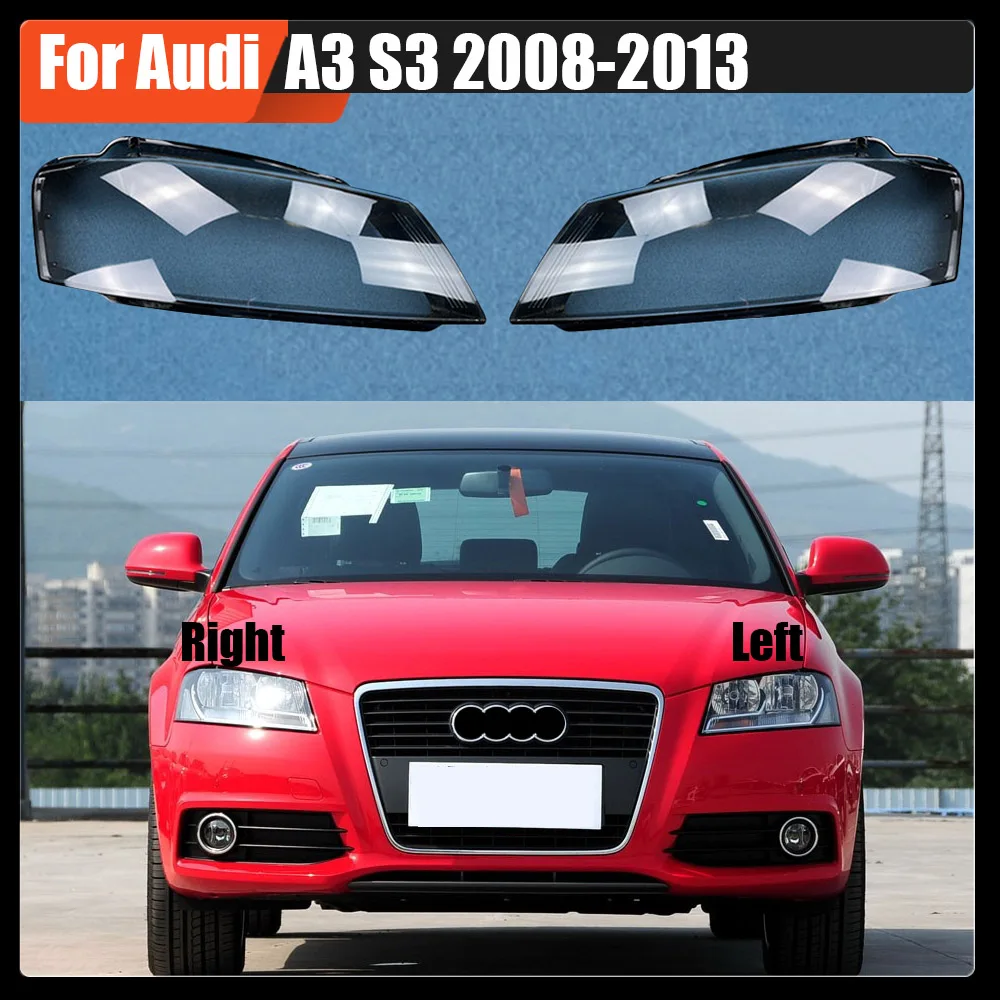 

Headlamp Cover Lens For Audi A3 S3 2008 2009 2010 2011 2012 2013 Transparent Lampshade Headlight Shell Plexiglass