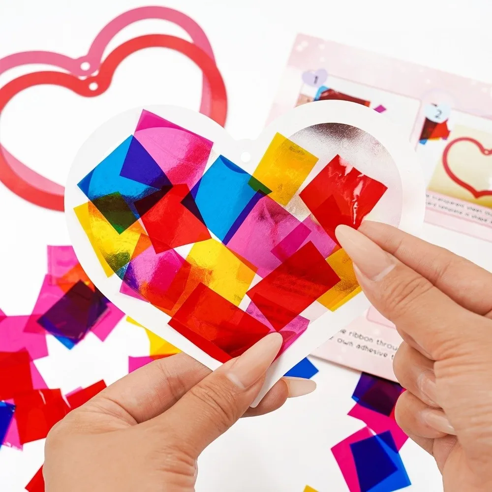 Kit de corte de papel criativo, habilidade colorida, treinamento, decoração de páscoa, educacional, portátil, kit de adereção de janela, festa em sala de aula