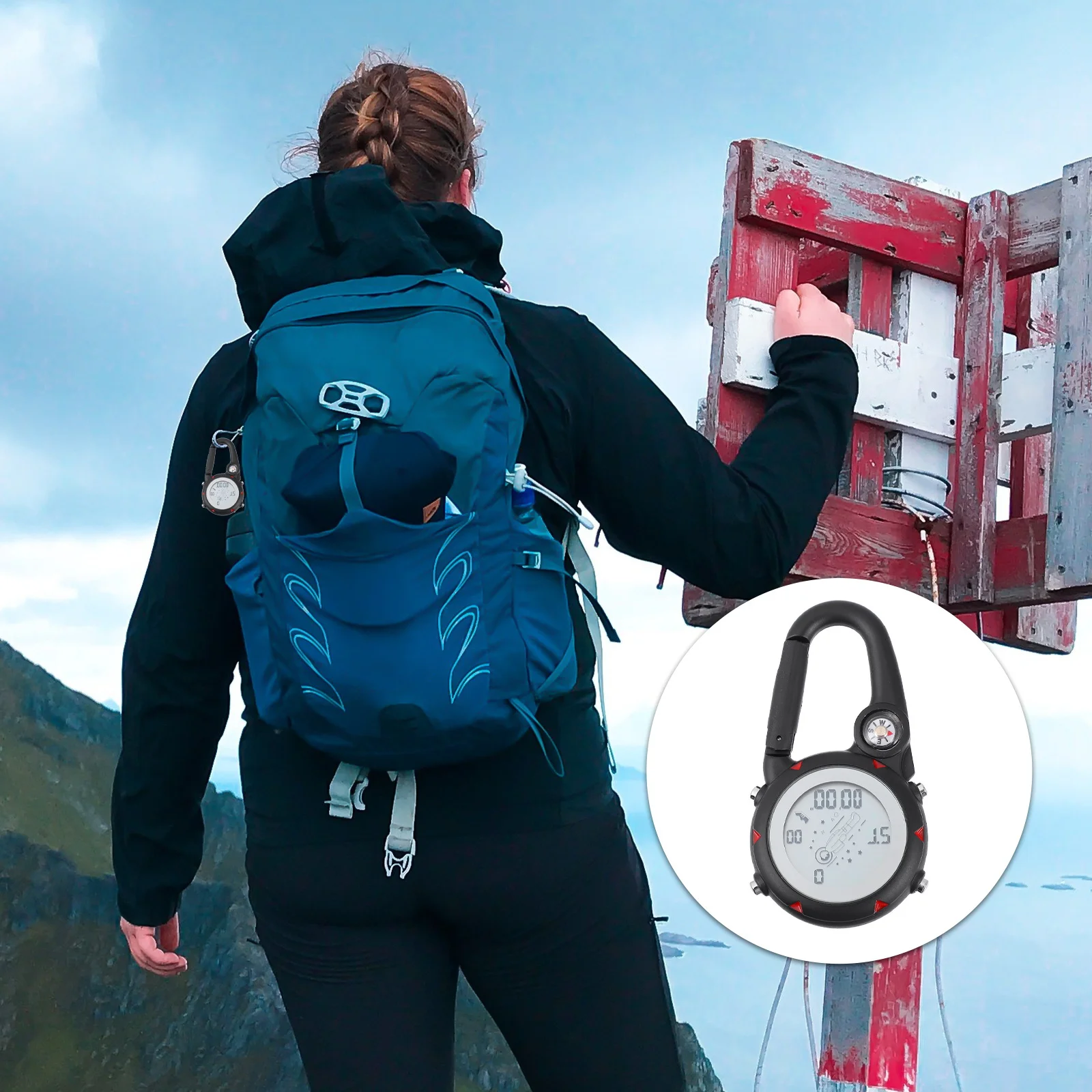 1 قطعة مشبك معدني على ساعة رياضية مضيئة ممرضة طبيب في الهواء الطلق المشي لمسافات طويلة حزام فوب ساعة جيب توهج التخييم مقاوم للماء للجنسين