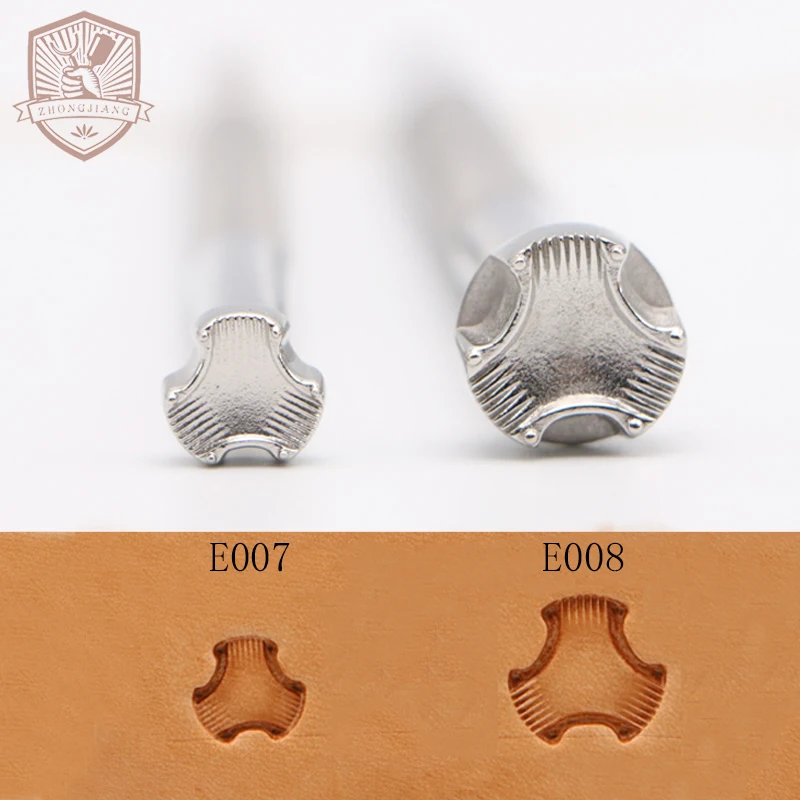 Leather Work Stamping Tool Armor pattern E007 E008 Stamp Leather Carving Zhongjiang 304 Stainless streel Stamps