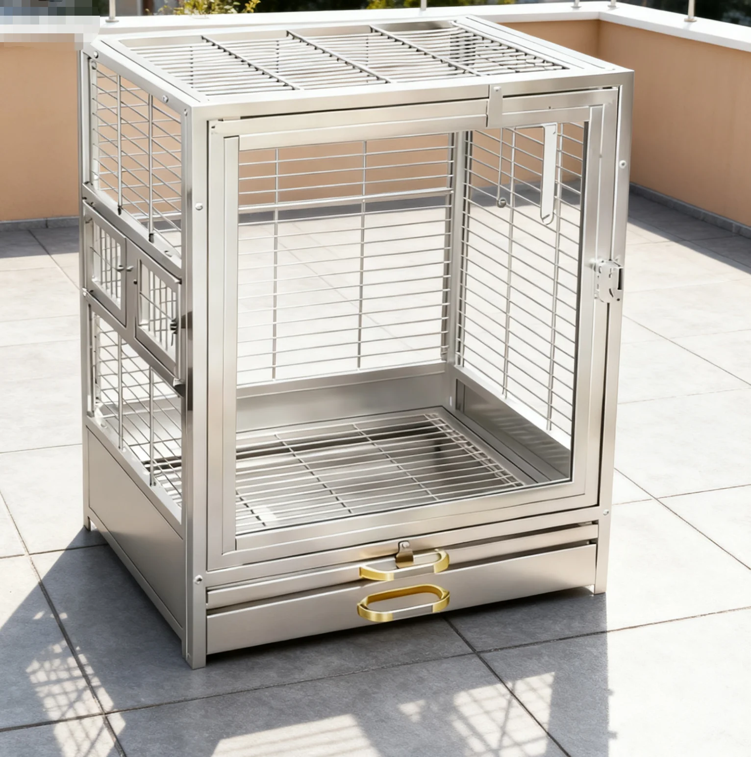 Professional Double Layer Breeding Bird Cage Quality Interior Luxury Villa 304 Stainless Steel Parrot Cages