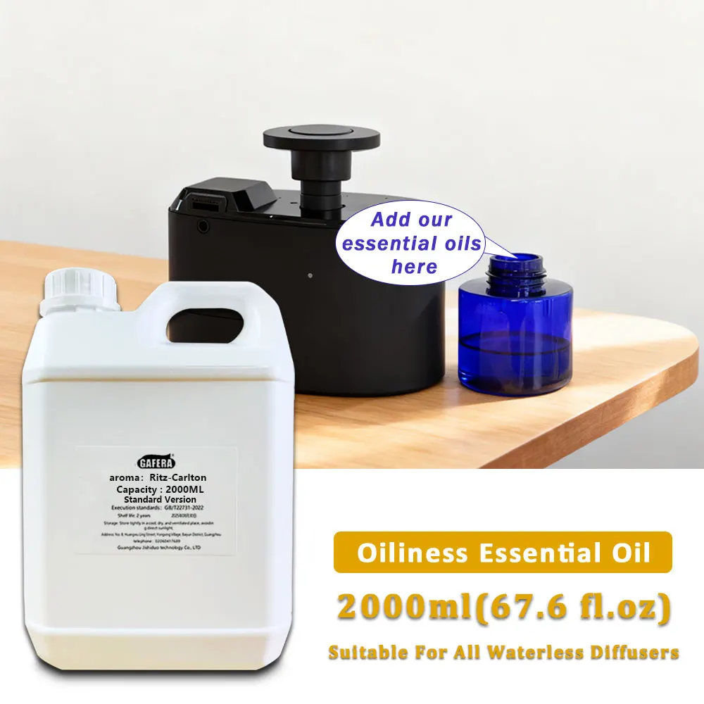 GAFERA 2000ml (67.6 fl.oz) Ritz-Carlton Kempinski Essential Oils - For Waterless Diffuser, Fragrance Machine Replenish Aroma Oil