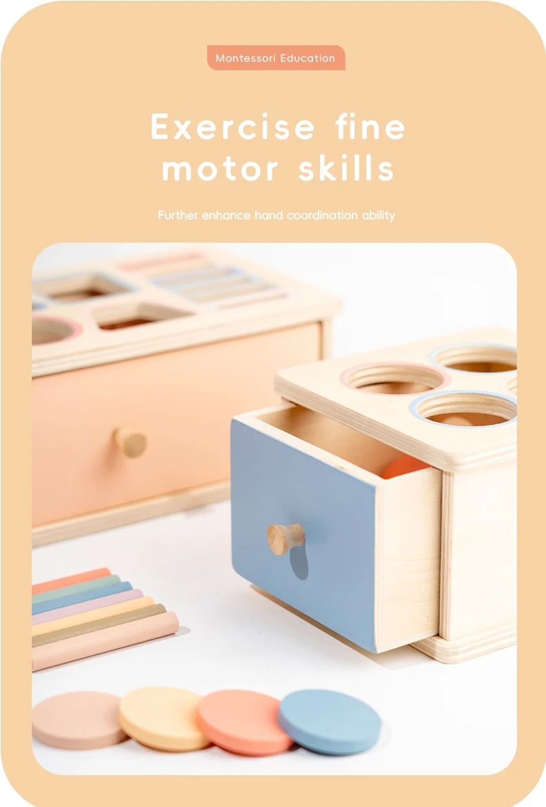 Holz Farbe Form Sortierung Spielzeug Schublade Box Beschäftigt Bord Passenden Spiel Feinmotorik Sensorischen Spielzeug Montessori Lernen Für Baby Geschenke – Detail 4