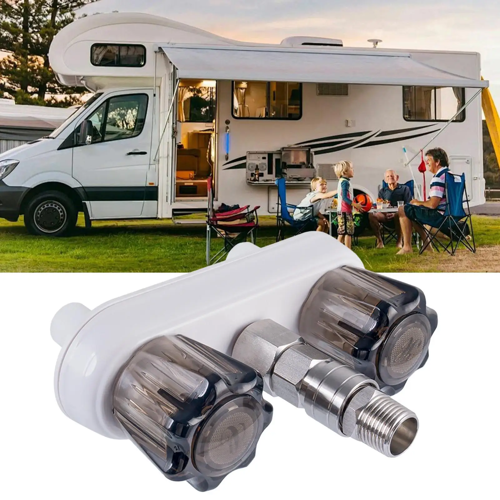 

Душевой клапан для автофургона, смеситель для душа для ванны, адаптер высокого давления для кемпинга, прицепа для автофургона, открытый дом на колесах, ванная комната, лодка, фургон