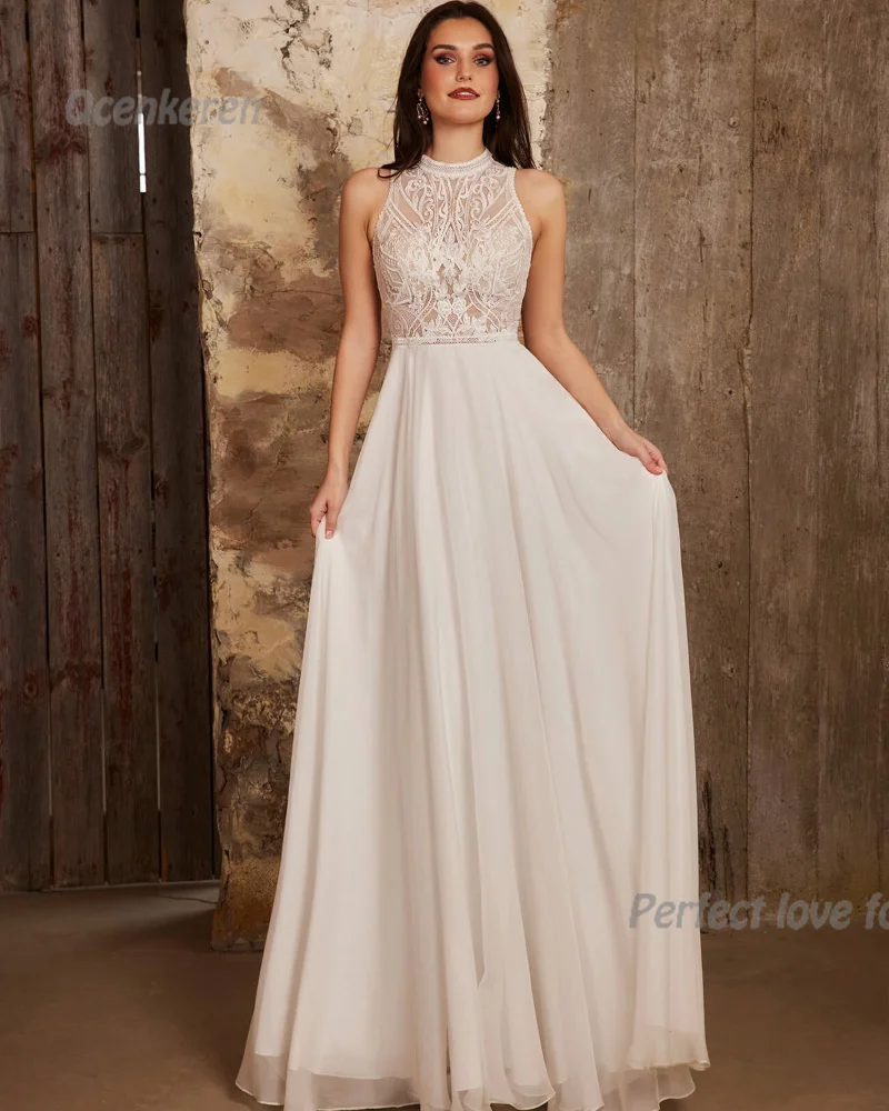 Qcenkeren Boho abito da sposa moda elegante a-line abito da sposa maniche staccabili Appliques Vestido de novia donna 2024