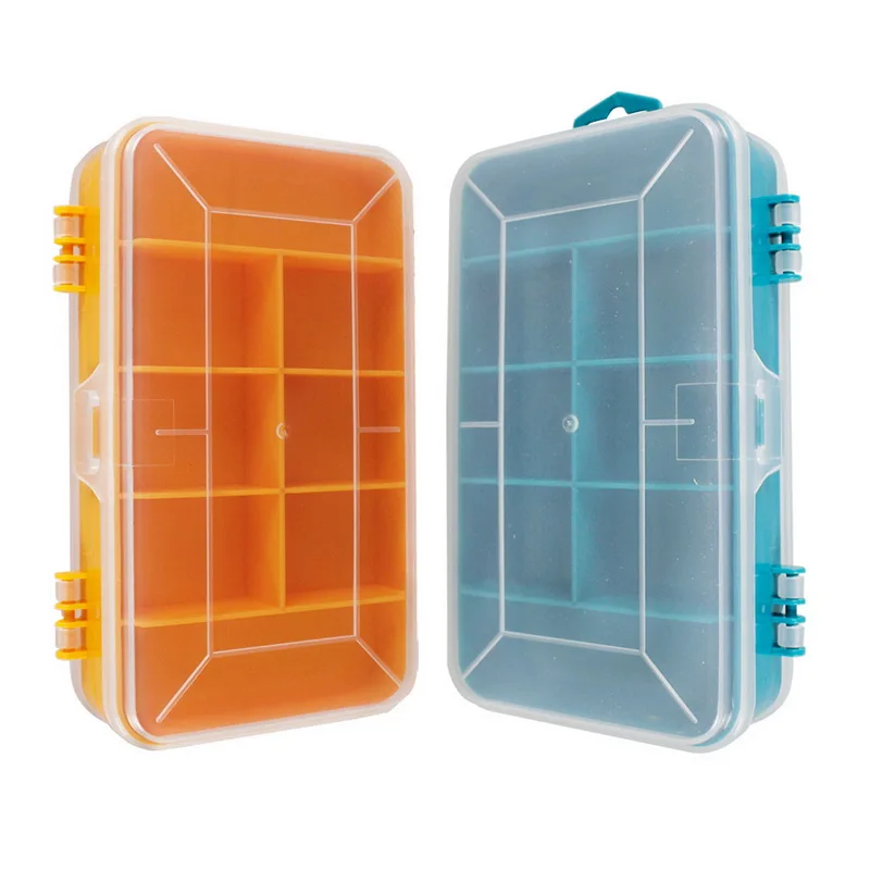 13 Grids Tool Boxes Portable Transparent Tools Case Screws Storage Box Double-Side Multifunctional Plastic Organizer Container