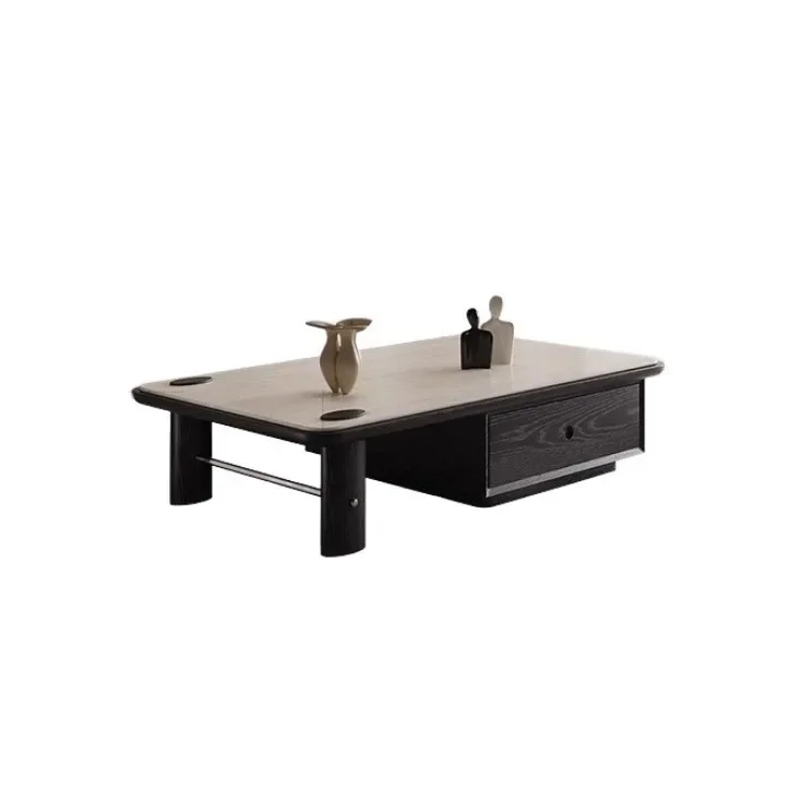 Italien, table basse, pierre microcristalline, simple, salon, ménage, carré, moderne, minimaliste