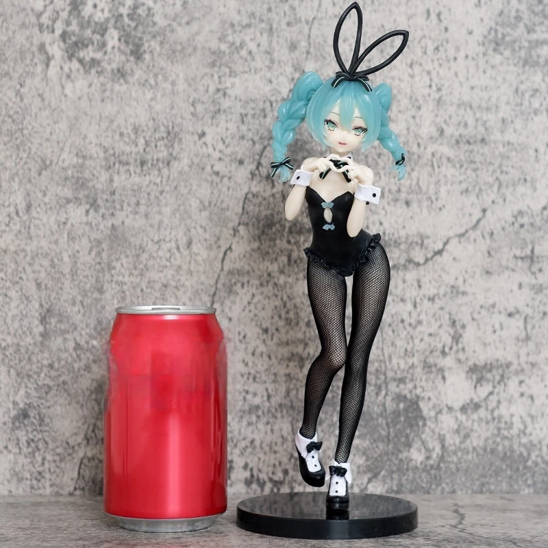 

Hatsune Miku Bunny Girl Black Stocking Heart-Shaped Figure 28cm Pvc Vocaloid Anime Desktop Ornament Model Collectible Toys Gifts