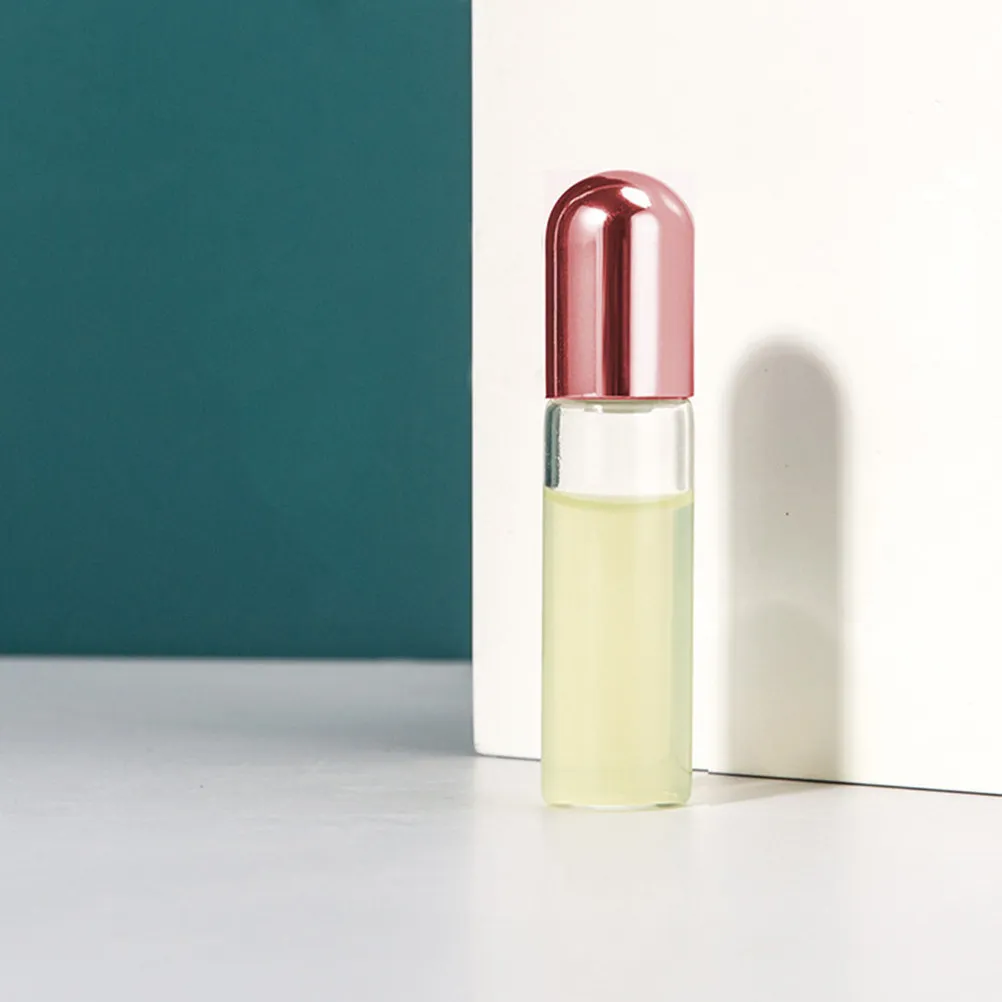 

10Pcs Glass Roll on Bottles 1Ml for Essential Oils Perfume Lotion Uv Resistant Tight Lid Sturdy Roller Ball Lightweight Travel