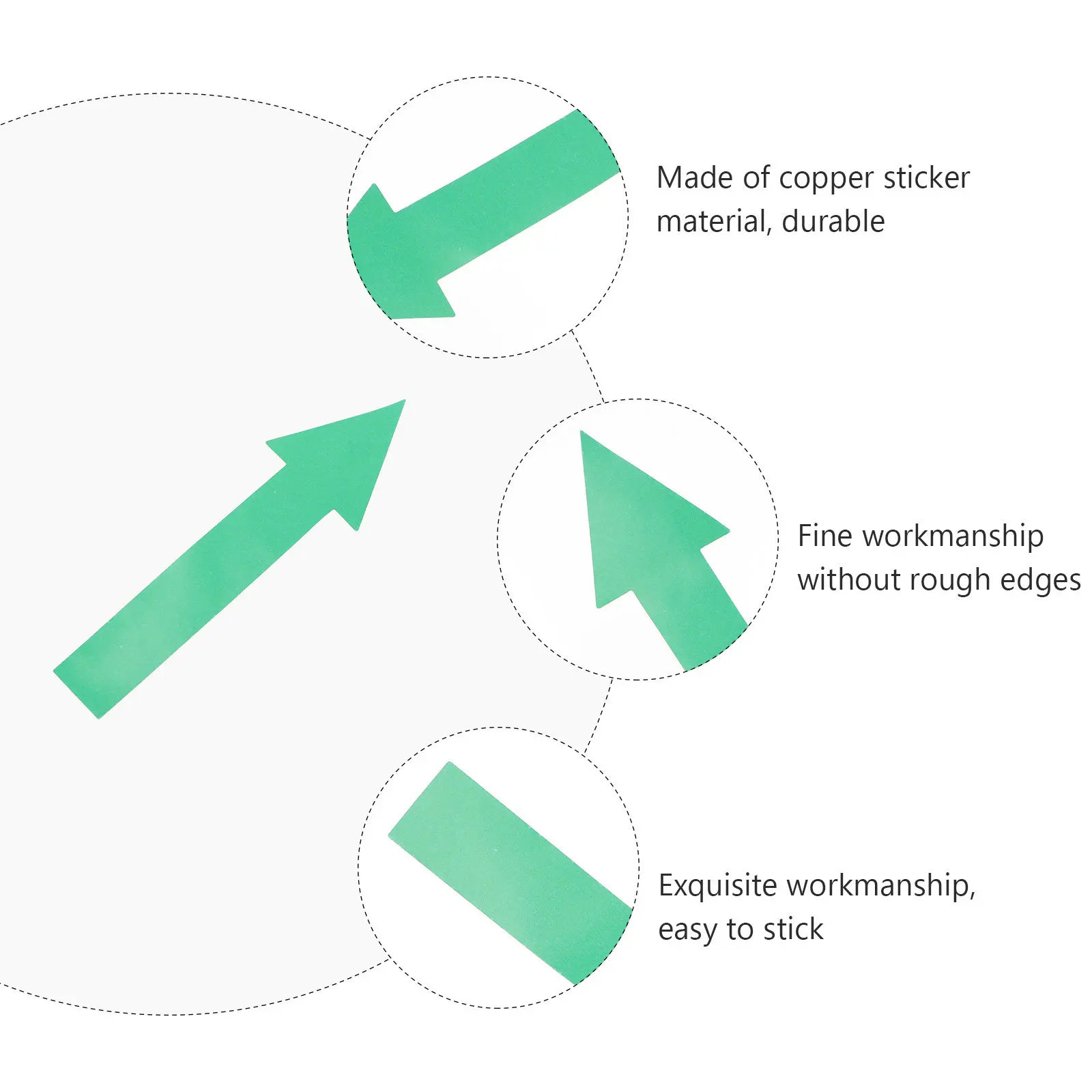 

50pcs Arrow Labels Stickers For Direction Indicating Decals Equipment Warning Markers Walls Floors Stairs Multipurpose