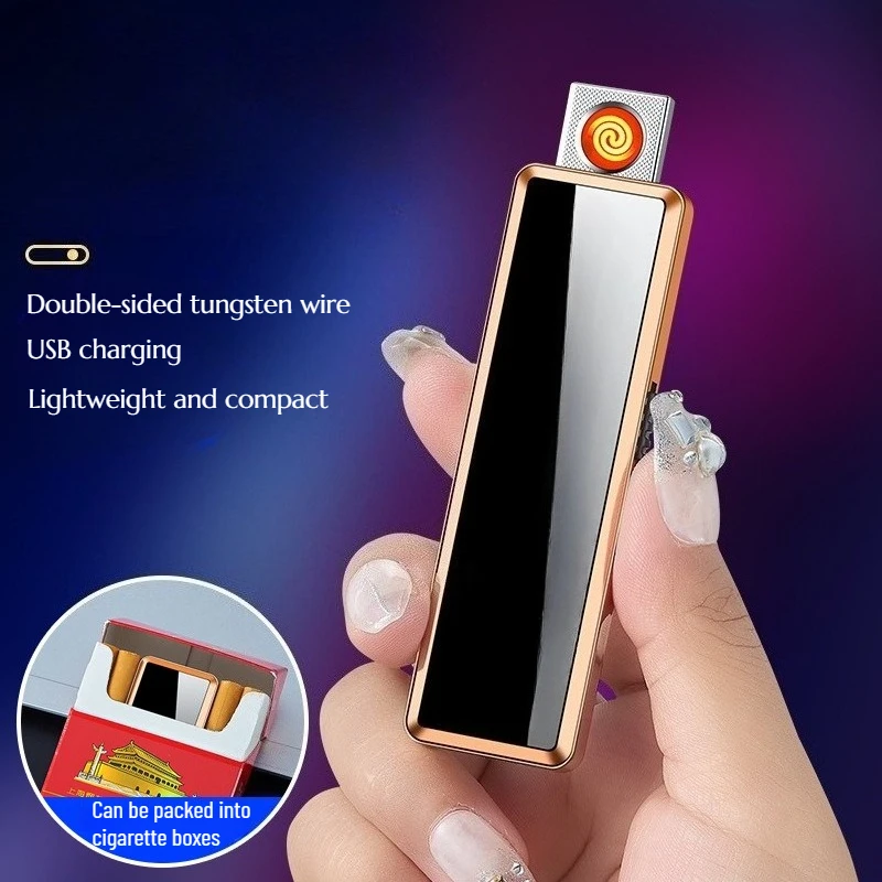 

Hot-selling Rechargeable Lighter Personalized and Creative Mini TYPE-C Cigarette Lighter Windproof Tungsten Wire High Appearance