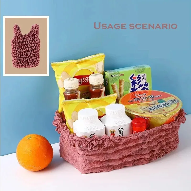 New Bubble Bags Expansion Fold Pleated Flexible Stretch Mini Shopping Bag Large Capacity Elastic Portable Handbag Storage Bag