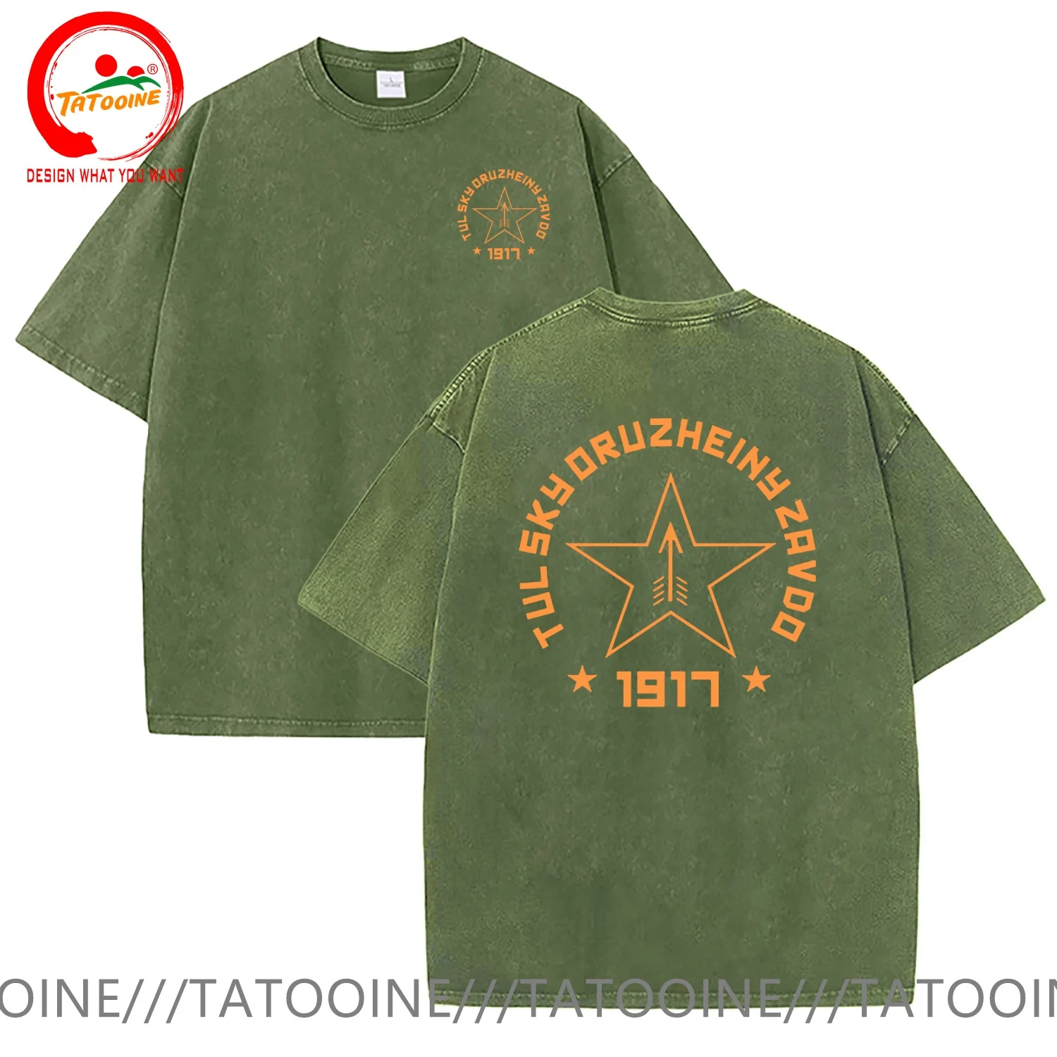 Russian AK-47 Tee Mosin Nagant Rifle Sniper T Shirt Men Vintage Washed Cotton T-Shirt Stylish Clothing Tops Tee Shirt Leisure