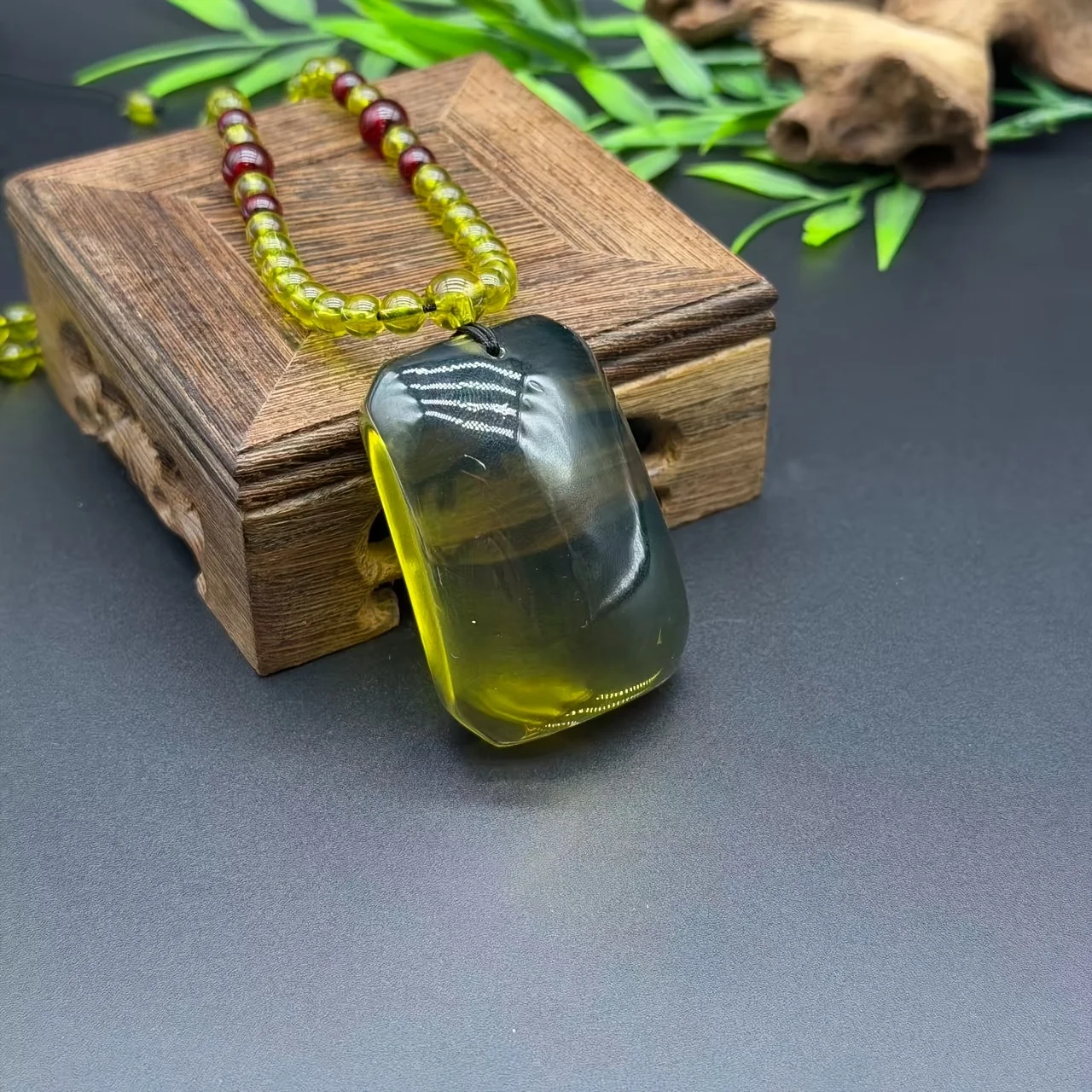 Dominican Mexican Blue Amber No Matter Pendant Female Male Amber Beeswax Pendant Necklace Sweater Chain