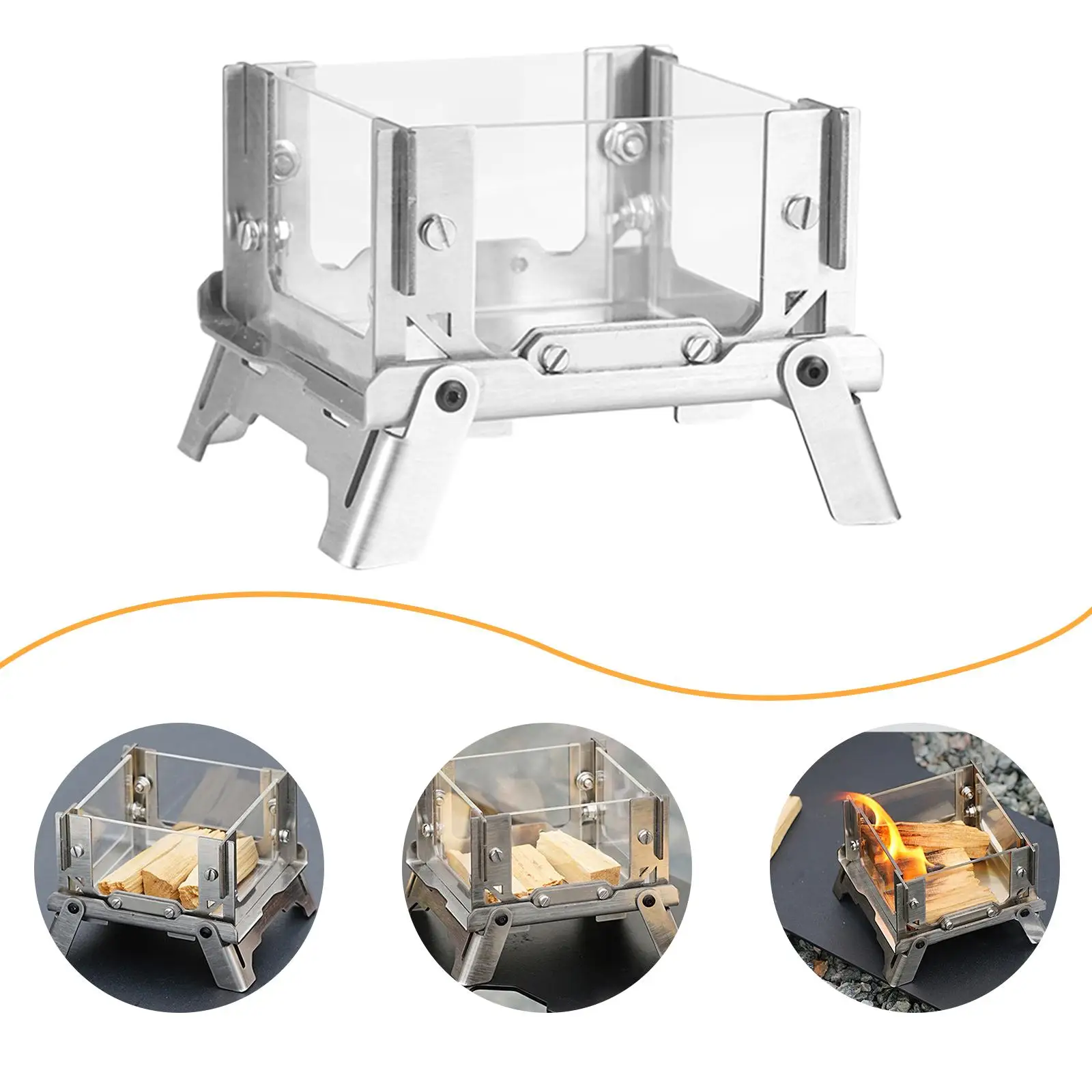 Mini Outdoor Fire Pit Compact Space Saving Small Table Top Firepit Folding Portable for Patio Garden Outdoor Backpacking Picnic