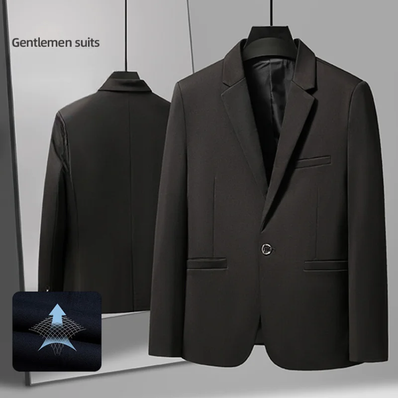 2024 Autumn New Business Casual Formal Wear Suit Jacket, Lightweight Antistatic Non-Ironing Easy Care M-4XL, One Button Coat