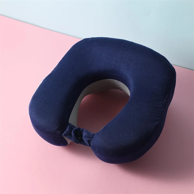 Miniso Slow Rebound U-shaped Lunch Break Neck Pillow Airplane Premium Dual-color Memory Foam Neck Pillow Travel Pillow Mesh Hump