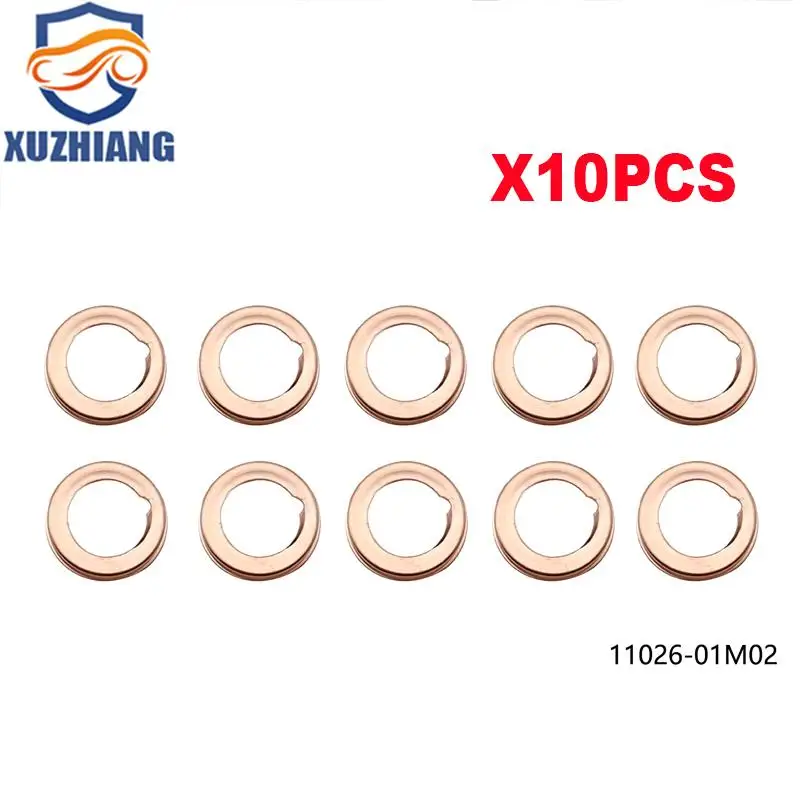 10PCS 1026JA00A 1102601M02 M2 Copper Oil Crush Washers Drain Plug Gasket for Nissan Altima Infiniti