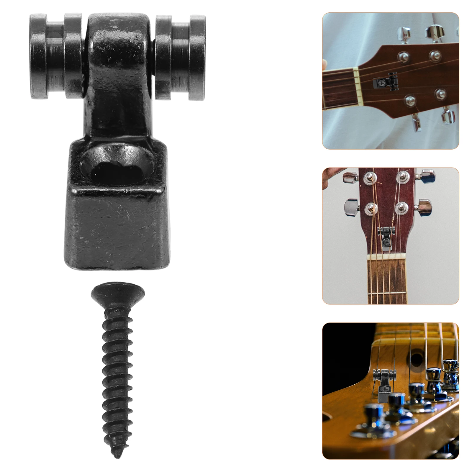 

1 set 1 Set Metal Guitar String Retainers Press Buckles Electric String Tree For Tuning Stability Durable Replacement Parts With