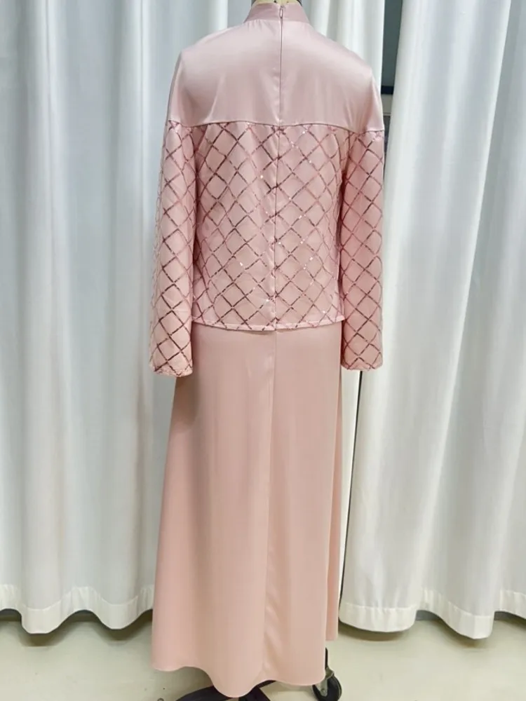 Robes de soirée à paillettes pour femmes, Abaya, Dubaï, Turquie, Islam, Robe musulmane arabe, Djellaba, Ramadan, Eid Mubarak, Kaftans