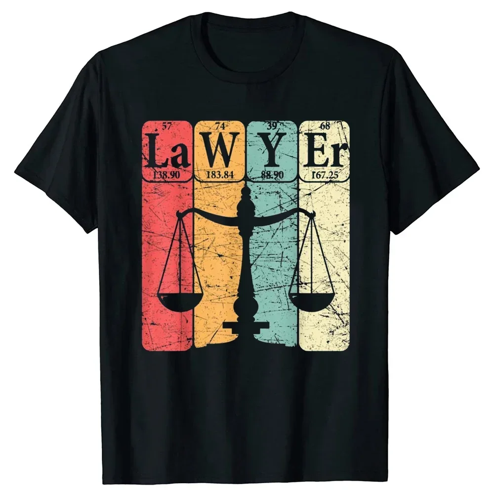 Lawyer Periodic Table Nerd T Shirts Summer Style Graphic Cotton Streetwear Lawyer Vintage science chemistry Gifts T-shirt Men