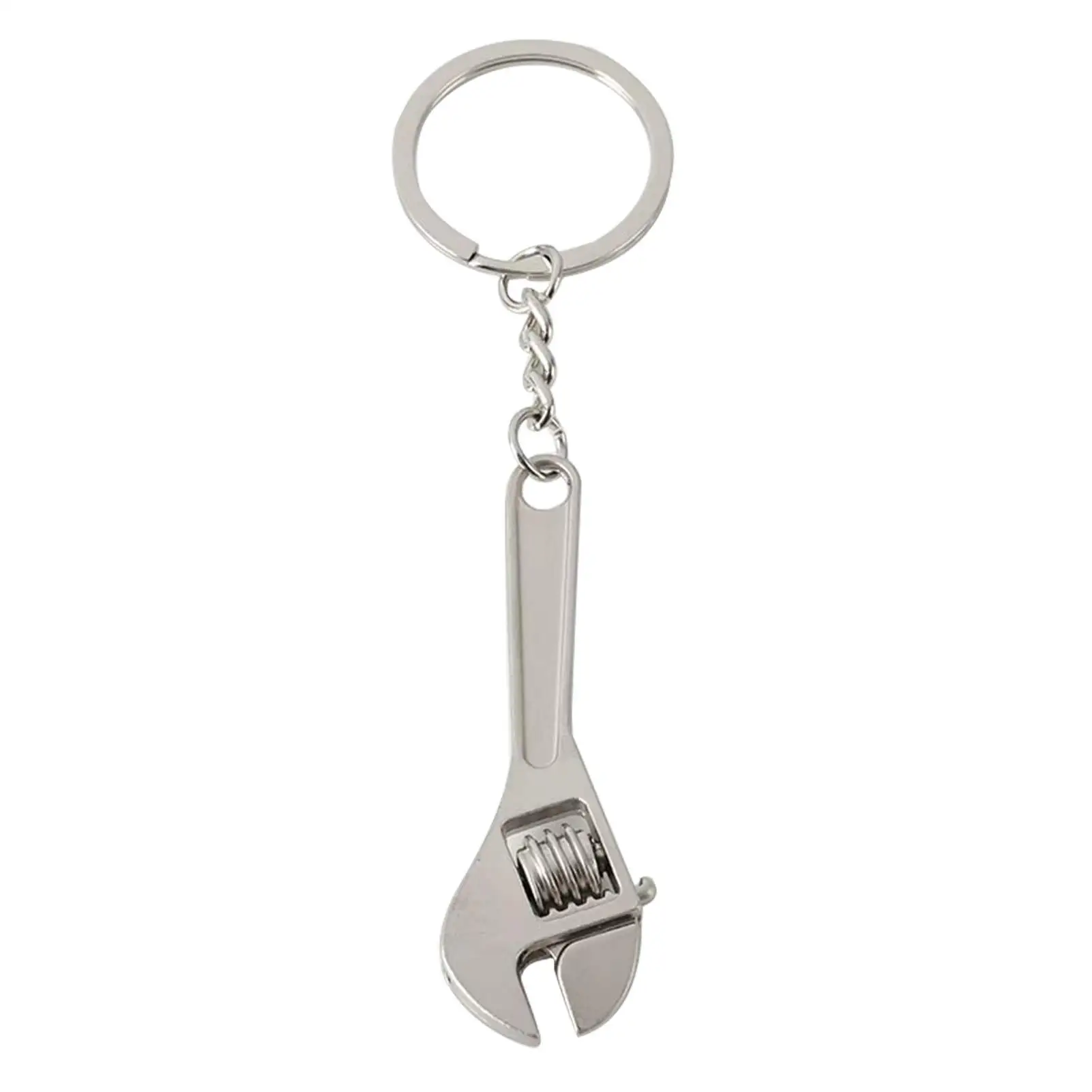 Mini Wrench Creative Simulation Wrench Keychain Solid Metal Tool Key Ring Gift Adjustable Pocket Tool Convenient Wrench Gift