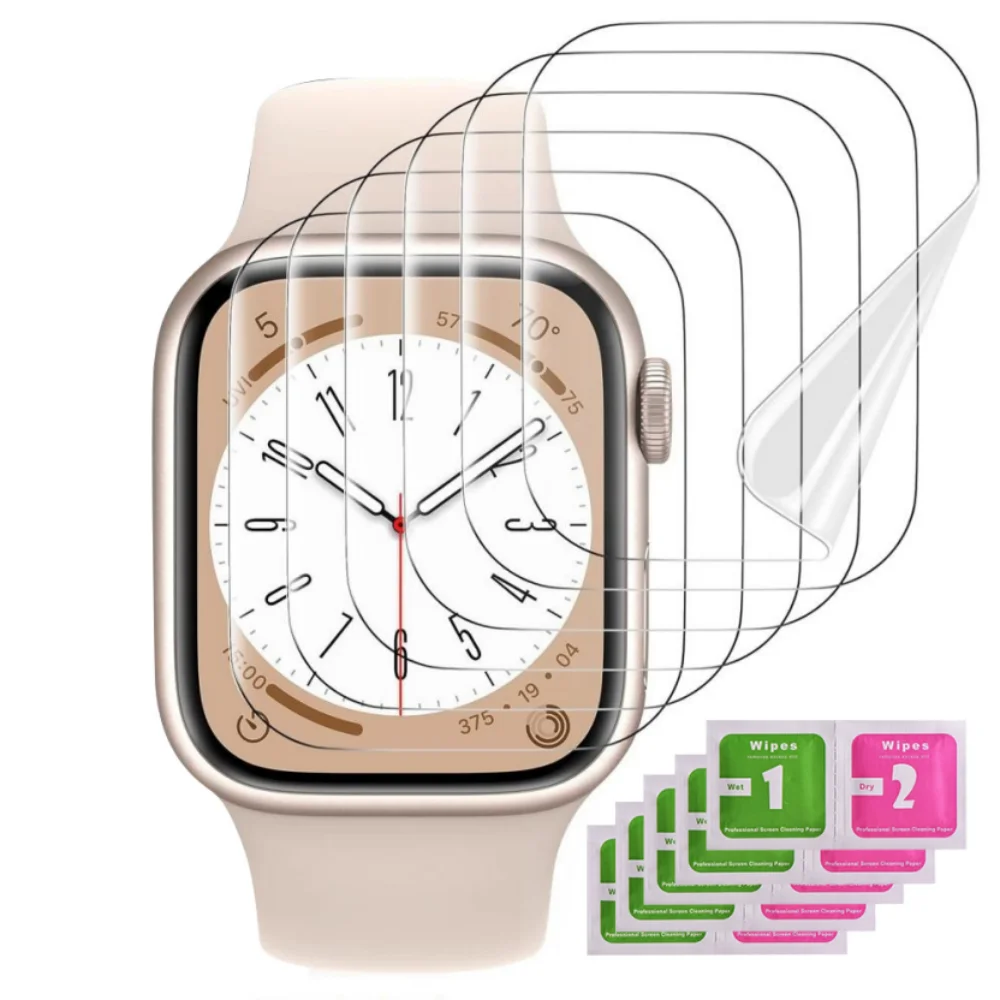 

Гидрогелевая пленка Pop 5 шт. для Apple Watch 5 6 SE 40 мм 44 мм 42 мм 38 мм Защитная пленка для экрана Apple Watch Ultra 49 мм 7 8 9 41 мм 45 мм 10 42