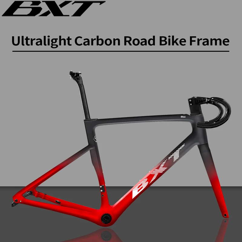 Superlight Carbon Road Bike Frame, Disc Brake, T47, BSA, BXT, New, Internal Cycling Frameset, 950g, 2024